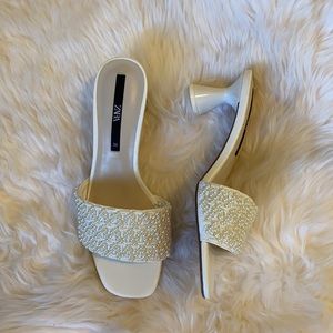 Zara White Pearl Sandals - size 39 - new with tags